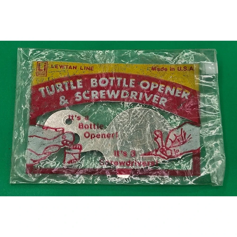 Vintage Lewtan Line Turtle Bottle Opener Screwdriver Castle Shannon Beer Tool